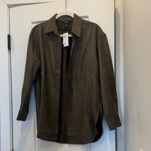 Banana Republic Dark Olive Shirt Jacket